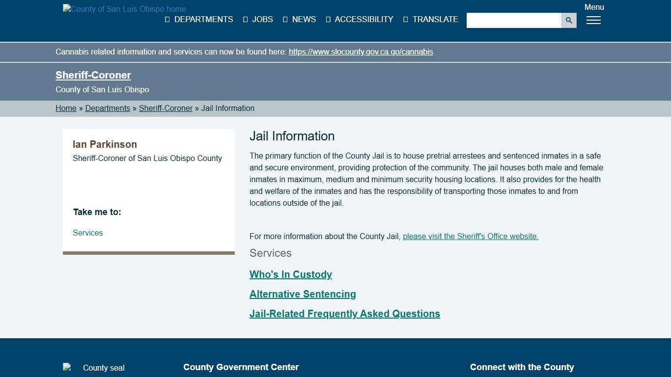 Jail Information - County of San Luis Obispo